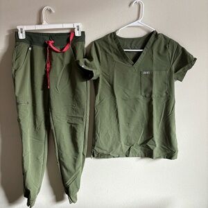 Figs Women's Dark Olive Scrub Set XXS/XXSP